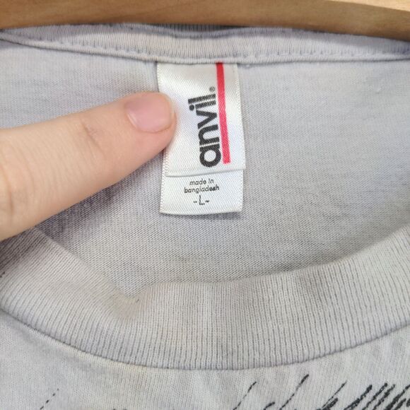 Anvil Men's Virtus Death Wicked T-Shirt Gray Large Skull Grim Reaper Graphic - Picture 12 of 16